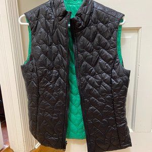 AQUA KERRI ROSENTHAL PACKABLE AND REVERSIBLE QUILTED VEST SIZE SMALL